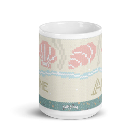 Seashells by the Seaside Knitting Mug